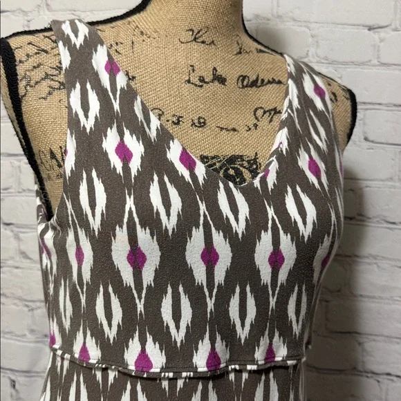 Athleta Brown and Pink Patterned Midi Dress - Picture 2 of 8